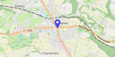 Carte OpenStreetMap — 1 place Éloi-Cuchet, Les Abrets-en-Dauphiné