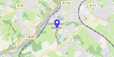 Carte OpenStreetMap — 2 place de la Mairie, Condat-sur-Vienne