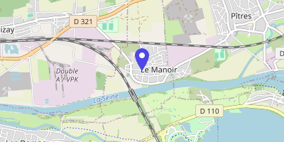 Carte OpenStreetMap — Place Georges-Levy, Le Manoir-sur-Seine