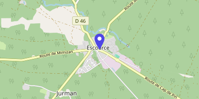 Carte OpenStreetMap — 3 place de la Mairie, Escource