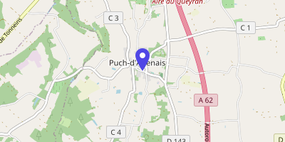 Carte OpenStreetMap — 15 place de la Mairie, Puch-d'Agenais