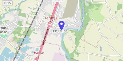 Carte OpenStreetMap — 1 place de la Halle, Le Fauga