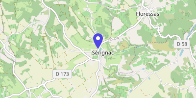 Carte OpenStreetMap — 400 route des deux sources, Sérignac