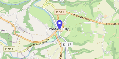 Carte OpenStreetMap — 1 place Charles-de-Gaulle, Pont-d'Ouilly