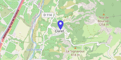 Carte OpenStreetMap — 1 placette de la Mairie, Claret