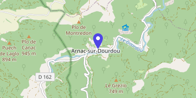 Carte OpenStreetMap — 23 rue du Velours, Arnac-sur-Dourdou