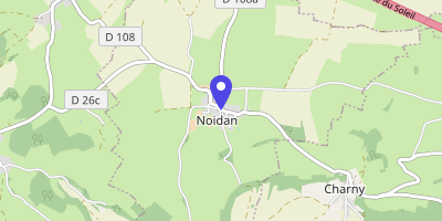 Carte OpenStreetMap — 1 place de l'Église, Noidan