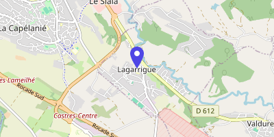 Carte OpenStreetMap — 2 place de la Mairie, Lagarrigue