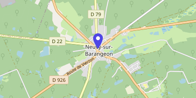 Carte OpenStreetMap — Place de la Mairie, Neuvy-sur-Barangeon