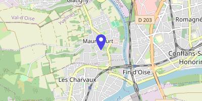 Carte OpenStreetMap — 1 rue du Maréchal-Leclerc, Maurecourt