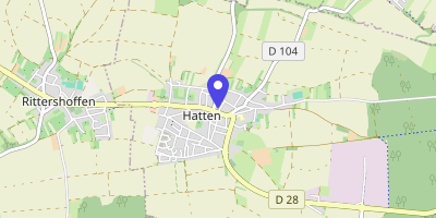 Carte OpenStreetMap — 1 place de la Mairie, Hatten