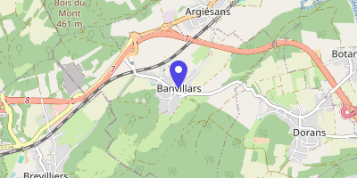 Carte OpenStreetMap — 1 rue d'Argiésans, Banvillars