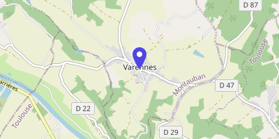 Carte OpenStreetMap — 11 place Pousergues, Varennes
