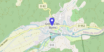 Carte OpenStreetMap — Place de l'Hôtel-de-Ville, Gréoux-les-Bains