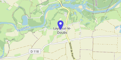 Carte OpenStreetMap — 1 place de l'Église, Lays-sur-le-Doubs