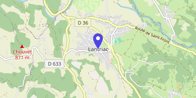 Carte OpenStreetMap — 1 place de la Mairie, Lantriac
