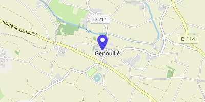 Carte OpenStreetMap — 6 bis rue de la Garenne, Genouillé