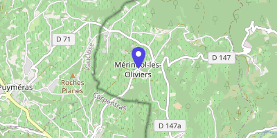 Carte OpenStreetMap — 1 place des Oliviers, Mérindol-les-Oliviers