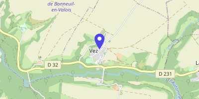 Carte OpenStreetMap — 21 bis rue de la Croix-Rebours, Vez