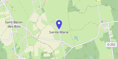 Carte OpenStreetMap — 1 rue de l'Église, Sainte-Marie