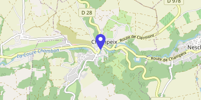 Carte OpenStreetMap — Place de la Halle, Champeix