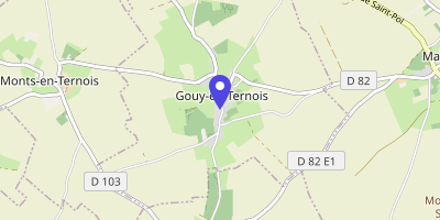 Carte OpenStreetMap — 1 rue Paulette-Martin, Gouy-en-Ternois