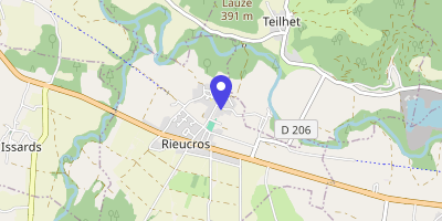 Carte OpenStreetMap — 11 rue des Écoles, Rieucros
