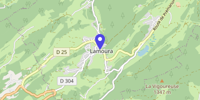 Carte OpenStreetMap — 1 place de l'Église, Lamoura