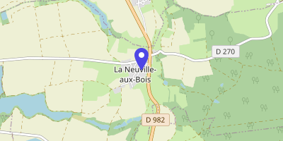 Carte OpenStreetMap — 1 rue des Écoles, La Neuville-aux-Bois