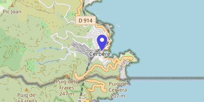 Carte OpenStreetMap — 23 avenue du Général-de-Gaulle, Cerbère