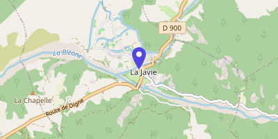 Carte OpenStreetMap — 1 place de la Mairie, La Javie