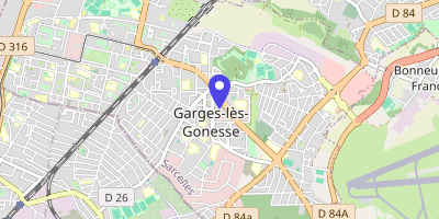 Carte OpenStreetMap — 8 place de l'Hôtel-de-Ville, Garges-lès-Gonesse Cedex