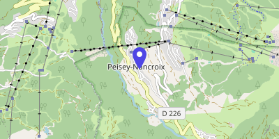 Carte OpenStreetMap — Rue de l'École-des-Mines, Peisey-Nancroix