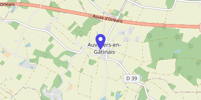 Carte OpenStreetMap — 2 place de la Mairie, Auvilliers-en-Gâtinais