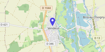 Carte OpenStreetMap — 2 bis rue Saint-Jean, Vendeuil