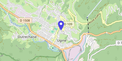 Carte OpenStreetMap — 2 rue de la Mairie, Ugine