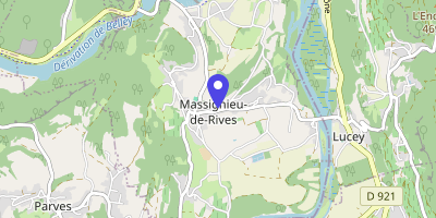Carte OpenStreetMap — 1 place de la Fontaine, Massignieu-de-Rives
