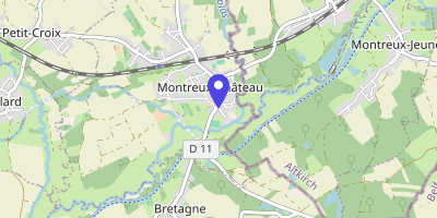 Carte OpenStreetMap — Place du Maréchal-de-Lattre-de-Tassigny, Montreux-Château