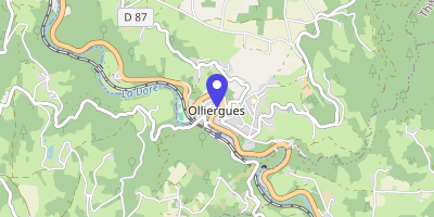 Carte OpenStreetMap — 7 place de la Mairie, Olliergues