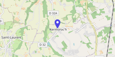 Carte OpenStreetMap — 14 place de l'Église, Kermoroc'h