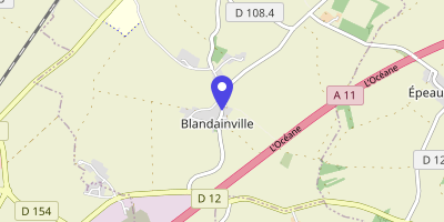 Carte OpenStreetMap — 1 rue de la Plaine, Blandainville