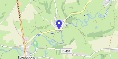 Carte OpenStreetMap — 1 rue d'En-Haut, Gergny