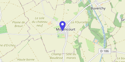 Carte OpenStreetMap — 5 rue de l'Église, Moyencourt