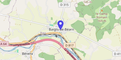 Carte OpenStreetMap — 73 place de la Mairie, Baigts-de-Béarn