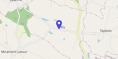 Carte OpenStreetMap — 870 route de Lalanne, Pis