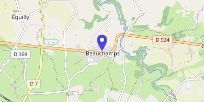 Carte OpenStreetMap — 3 place de l'Église, Beauchamps