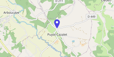Carte OpenStreetMap — 15 route de Clèdes, Puyol-Cazalet