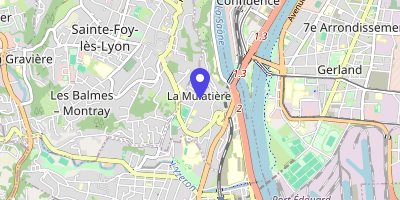 Carte OpenStreetMap — 1 place Jean-Moulin, La Mulatière