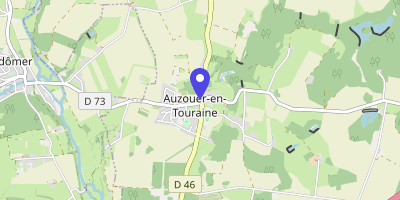 Carte OpenStreetMap — 1 place du Général-Leclerc, Auzouer-en-Touraine
