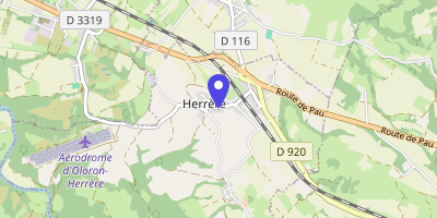 Carte OpenStreetMap — 3 rue de l'Église, Herrère